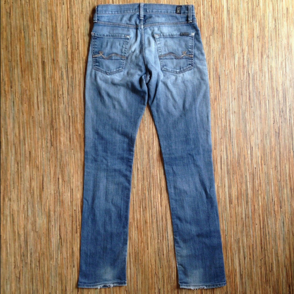 7 For All Mankind Jeans Womens 29 Slimmy Faded - Picture 2 of 8